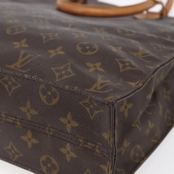 LOUIS VUITTON Monogram Sac Plat Hand Bag M51140 LV Auth 145619