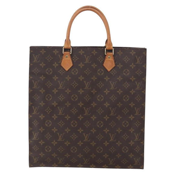 LOUIS VUITTON Monogram Sac Plat Hand Bag M51140 LV Auth 145619