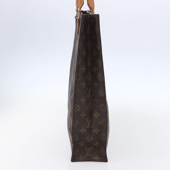 LOUIS VUITTON Monogram Sac Plat Hand Bag M51140 LV Auth 145619