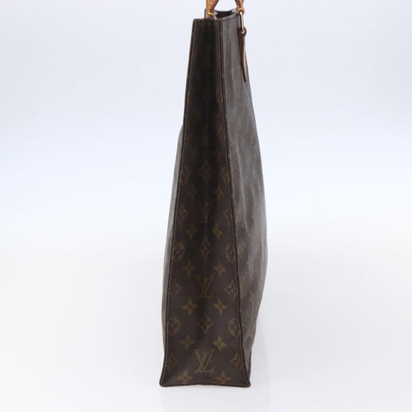 LOUIS VUITTON Monogram Sac Plat Hand Bag M51140 LV Auth 145619