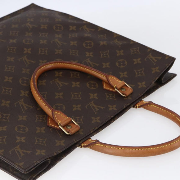 LOUIS VUITTON Monogram Sac Plat Hand Bag M51140 LV Auth 145619