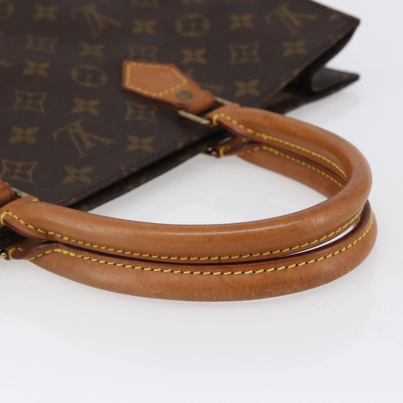 LOUIS VUITTON Monogram Sac Plat Hand Bag M51140 LV Auth 145619