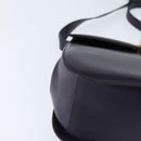 Salvatore Ferragamo Gancini Shoulder Bag Leather Navy Gold Auth 145622-8