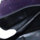 Salvatore Ferragamo Gancini Shoulder Bag Leather Navy Gold Auth 145622-11