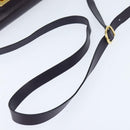 Salvatore Ferragamo Gancini Shoulder Bag Leather Navy Gold Auth 145622-7