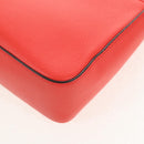 Salvatore Ferragamo Gancini Shoulder Bag Leather Red Gold Auth 145623V-18