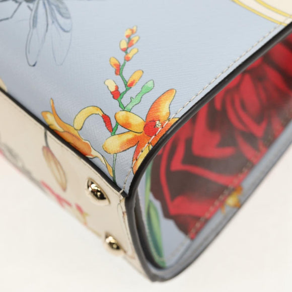 Salvatore Ferragamo Vala Hand Bag Leather 2way Multicolor Gold Auth 145624SAV