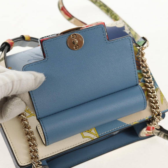 Salvatore Ferragamo Vala Hand Bag Leather 2way Multicolor Gold Auth 145624SAV