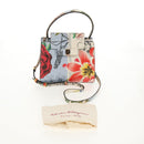 Salvatore Ferragamo Vala Hand Bag Leather 2way Multicolor Gold Auth 145624SAV-12