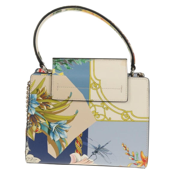 Salvatore Ferragamo Vala Hand Bag Leather 2way Multicolor Gold Auth 145624SAV