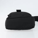 PRADA Shoulder Bag Nylon Black Gold Auth 145625-5