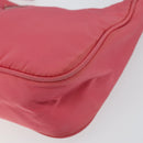 PRADA Hand Bag Nylon Pink Silver Auth 145650-10