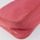 PRADA Hand Bag Nylon Pink Silver Auth 145650-11