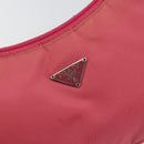 PRADA Hand Bag Nylon Pink Silver Auth 145650-14