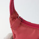 PRADA Hand Bag Nylon Pink Silver Auth 145650-15