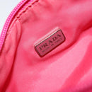 PRADA Hand Bag Nylon Pink Silver Auth 145650-16