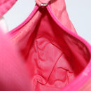 PRADA Hand Bag Nylon Pink Silver Auth 145650-18