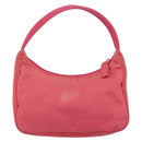 PRADA Hand Bag Nylon Pink Silver Auth 145650-3