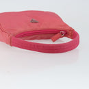 PRADA Hand Bag Nylon Pink Silver Auth 145650-7