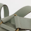 GUCCI Bamboo Backpack Suede Outlet Light Blue Gold 003 2058 9016 Auth 145652-15