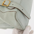 GUCCI Bamboo Backpack Suede Outlet Light Blue Gold 003 2058 9016 Auth 145652-10