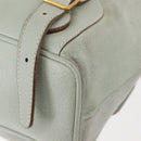 GUCCI Bamboo Backpack Suede Outlet Light Blue Gold 003 2058 9016 Auth 145652-19