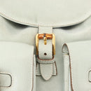 GUCCI Bamboo Backpack Suede Outlet Light Blue Gold 003 2058 9016 Auth 145652-21