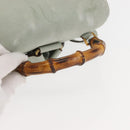 GUCCI Bamboo Backpack Suede Outlet Light Blue Gold 003 2058 9016 Auth 145652-7