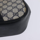 GUCCI GG Supreme Sherry Line Shoulder Bag PVC Navy Gold 72 02 024 Auth 145654-14