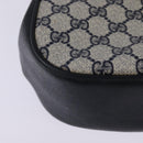 GUCCI GG Supreme Sherry Line Shoulder Bag PVC Navy Gold 72 02 024 Auth 145654-15
