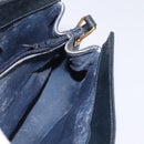 GUCCI GG Supreme Sherry Line Shoulder Bag PVC Navy Gold 72 02 024 Auth 145654-19