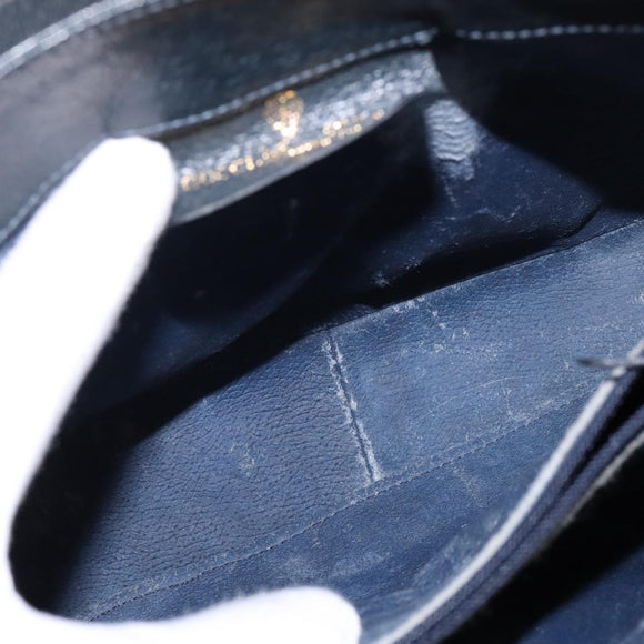 GUCCI GG Supreme Sherry Line Shoulder Bag PVC Navy Gold 72 02 024 Auth 145654