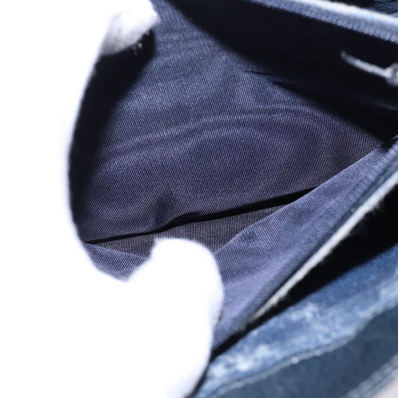 GUCCI GG Supreme Sherry Line Shoulder Bag PVC Navy Gold 72 02 024 Auth 145654