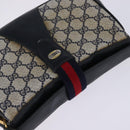 GUCCI GG Supreme Sherry Line Shoulder Bag PVC Navy Gold 72 02 024 Auth 145654-6