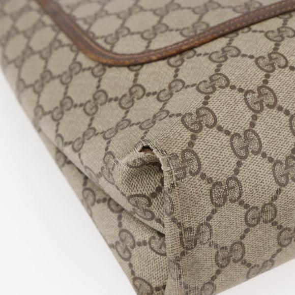 GUCCI GG Supreme Web Sherry Line Tote Bag PVC Beige Red 89 02 003 Auth 145657