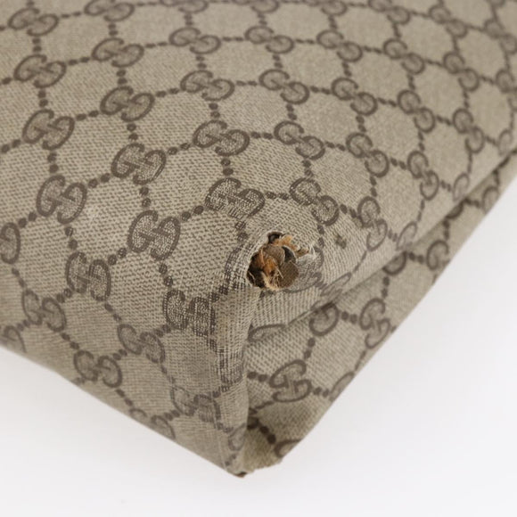 GUCCI GG Supreme Web Sherry Line Tote Bag PVC Beige Red 89 02 003 Auth 145657