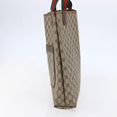 GUCCI GG Supreme Web Sherry Line Tote Bag PVC Beige Red 89 02 003 Auth 145657-4