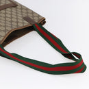 GUCCI GG Supreme Web Sherry Line Tote Bag PVC Beige Red 89 02 003 Auth 145657-7