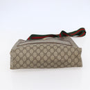 GUCCI GG Supreme Web Sherry Line Tote Bag PVC Beige Red 89 02 003 Auth 145657-5