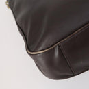 GUCCI Bamboo Shoulder Bag Leather 2way Brown Gold 001 1781 1577 0 Auth 145658-9