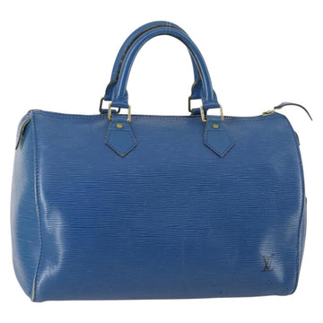 LOUIS VUITTON Epi Speedy 30 Hand Bag Toledo Blue M43005 LV Auth 145662