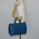 LOUIS VUITTON Epi Speedy 30 Hand Bag Toledo Blue M43005 LV Auth 145662-22