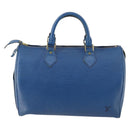 LOUIS VUITTON Epi Speedy 30 Hand Bag Toledo Blue M43005 LV Auth 145662-2