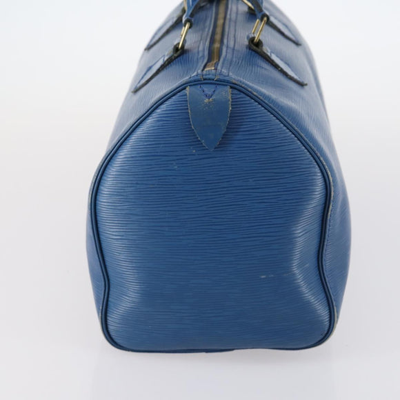 LOUIS VUITTON Epi Speedy 30 Hand Bag Toledo Blue M43005 LV Auth 145662