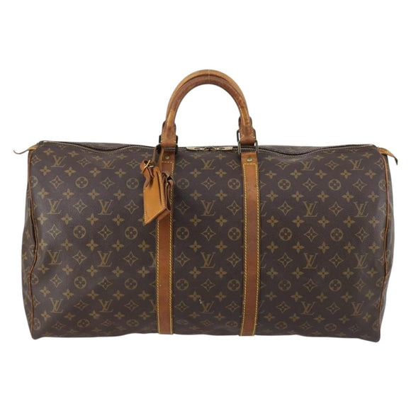 LOUIS VUITTON Monogram Keepall 55 Boston Bag M41424 LV Auth 145680