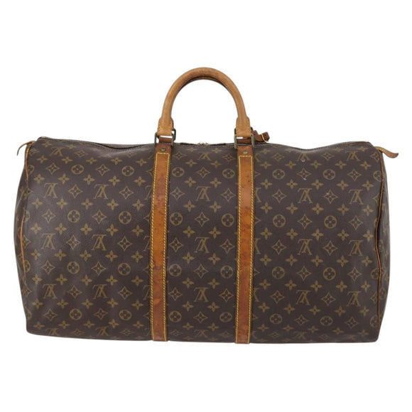 LOUIS VUITTON Monogram Keepall 55 Boston Bag M41424 LV Auth 145680