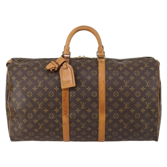 LOUIS VUITTON Monogram Keepall 55 Boston Bag M41424 LV Auth 145681