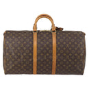 LOUIS VUITTON Monogram Keepall 55 Boston Bag M41424 LV Auth 145681-2