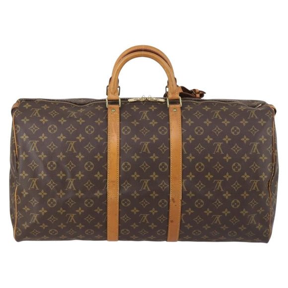 LOUIS VUITTON Monogram Keepall 55 Boston Bag M41424 LV Auth 145681
