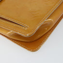 LOUIS VUITTON Monogram Vernis Motto Accessory Pouch Beige M91136 LV Auth 145682-12